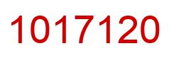 Number 1017120 red image