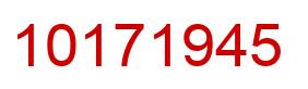 Número 10171945 imagen rojo