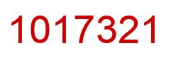 Number 1017321 red image