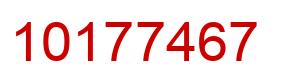 Number 10177467 red image