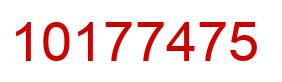 Number 10177475 red image