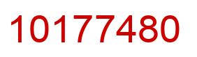 Number 10177480 red image