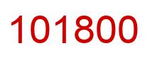 Number 101800 red image