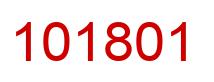 Number 101801 red image