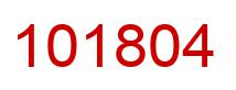 Number 101804 red image