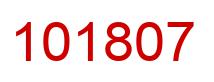 Number 101807 red image
