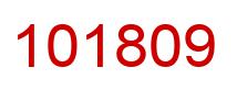 Number 101809 red image