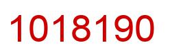 Number 1018190 red image