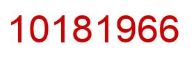 Number 10181966 red image