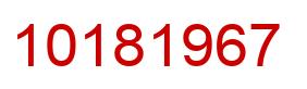 Number 10181967 red image