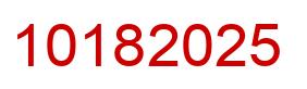 Number 10182025 red image