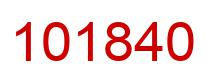 Number 101840 red image