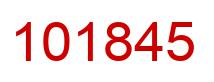 Number 101845 red image
