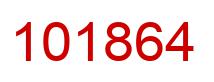 Number 101864 red image