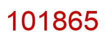 Number 101865 red image