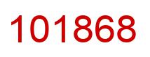 Number 101868 red image