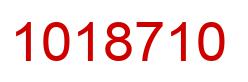 Number 1018710 red image