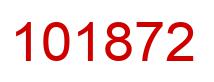 Number 101872 red image