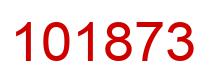 Number 101873 red image