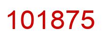 Number 101875 red image