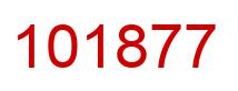 Number 101877 red image