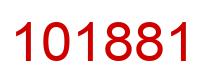 Number 101881 red image