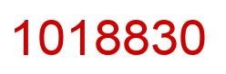 Number 1018830 red image