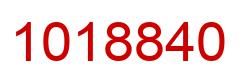 Number 1018840 red image