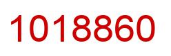 Number 1018860 red image