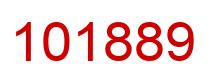 Number 101889 red image