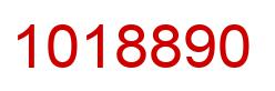 Number 1018890 red image