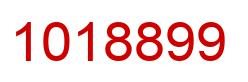 Number 1018899 red image