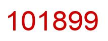 Number 101899 red image