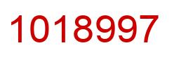 Number 1018997 red image