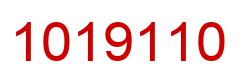 Number 1019110 red image