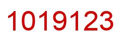 Number 1019123 red image