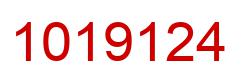 Number 1019124 red image