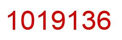 Number 1019136 red image