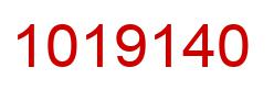 Number 1019140 red image
