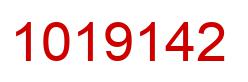 Number 1019142 red image