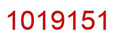 Number 1019151 red image