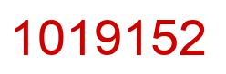 Number 1019152 red image