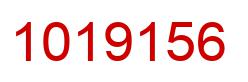Number 1019156 red image