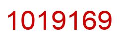 Number 1019169 red image