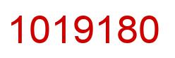 Number 1019180 red image