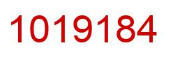 Number 1019184 red image