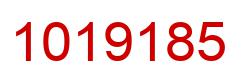 Number 1019185 red image