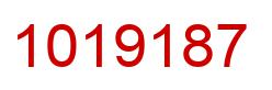 Number 1019187 red image