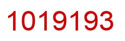 Number 1019193 red image