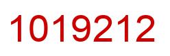 Number 1019212 red image